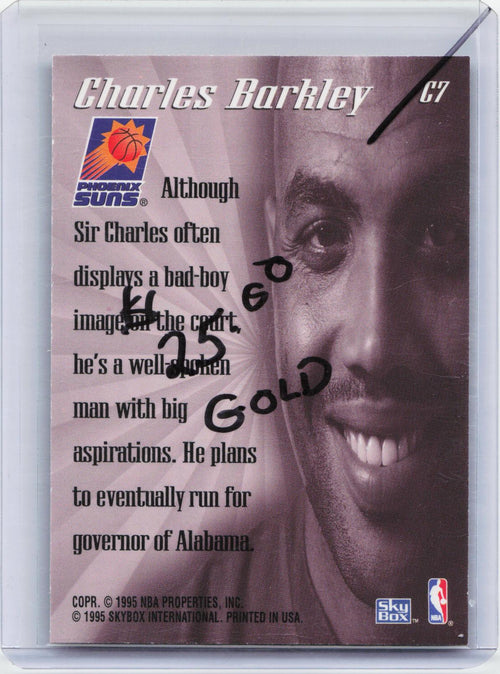 1995-96 SkyBox Premium #C7 Charles Barkley Close-Up