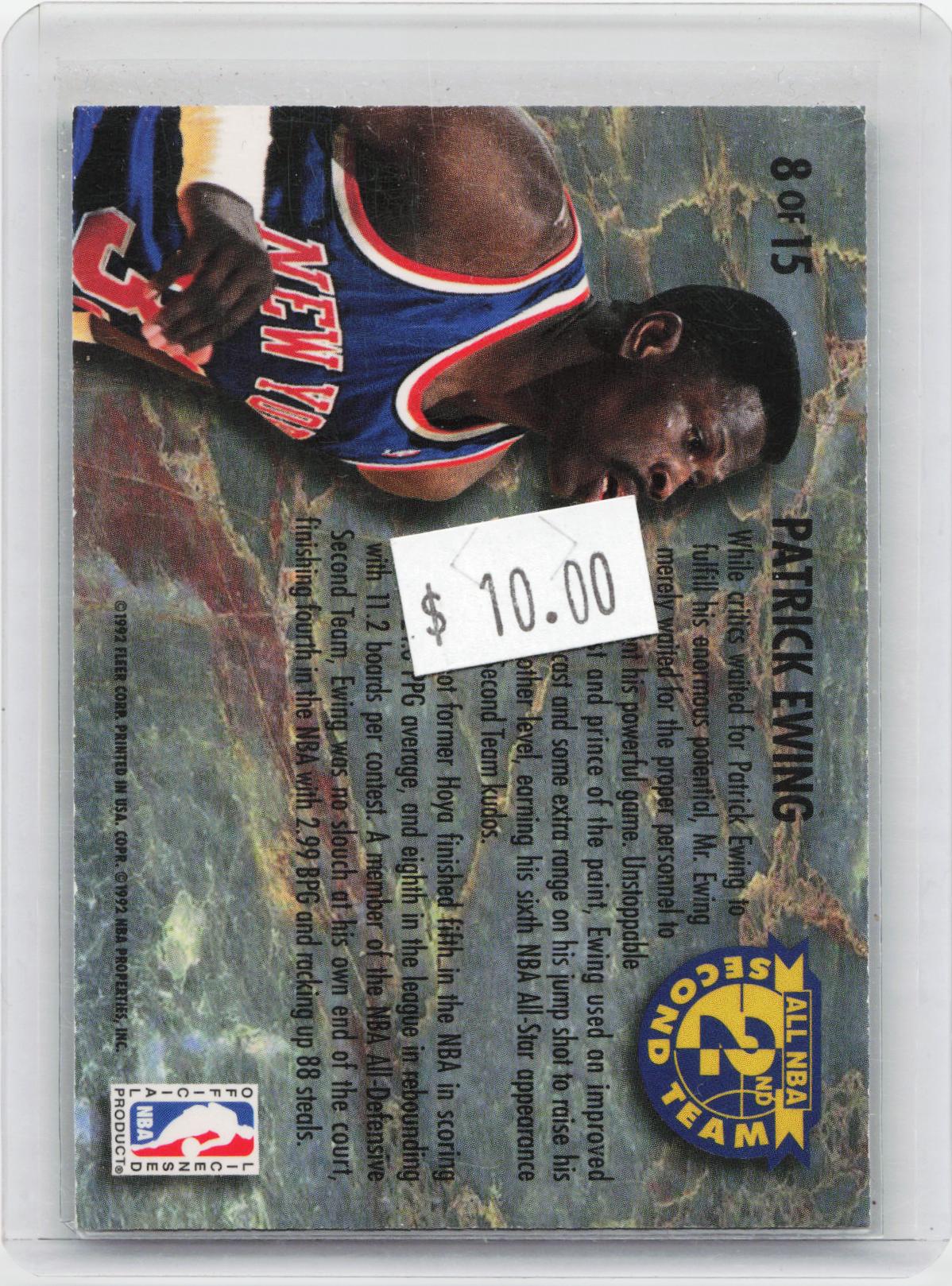 1992-93 Ultra #8 Patrick Ewing All-NBA