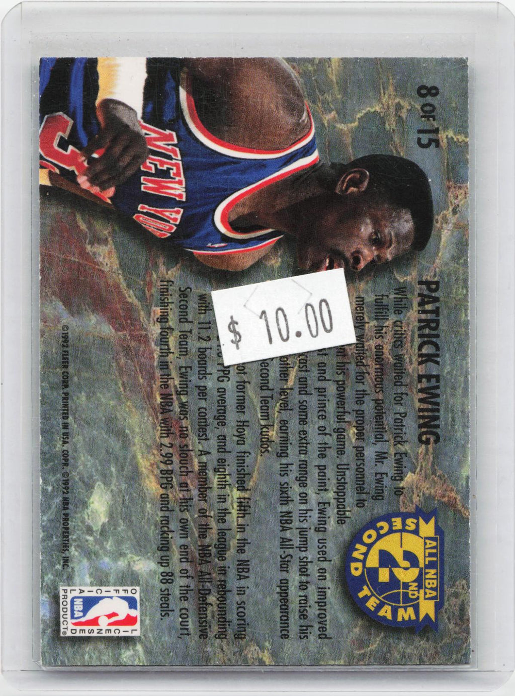 1992-93 Ultra #8 Patrick Ewing All-NBA