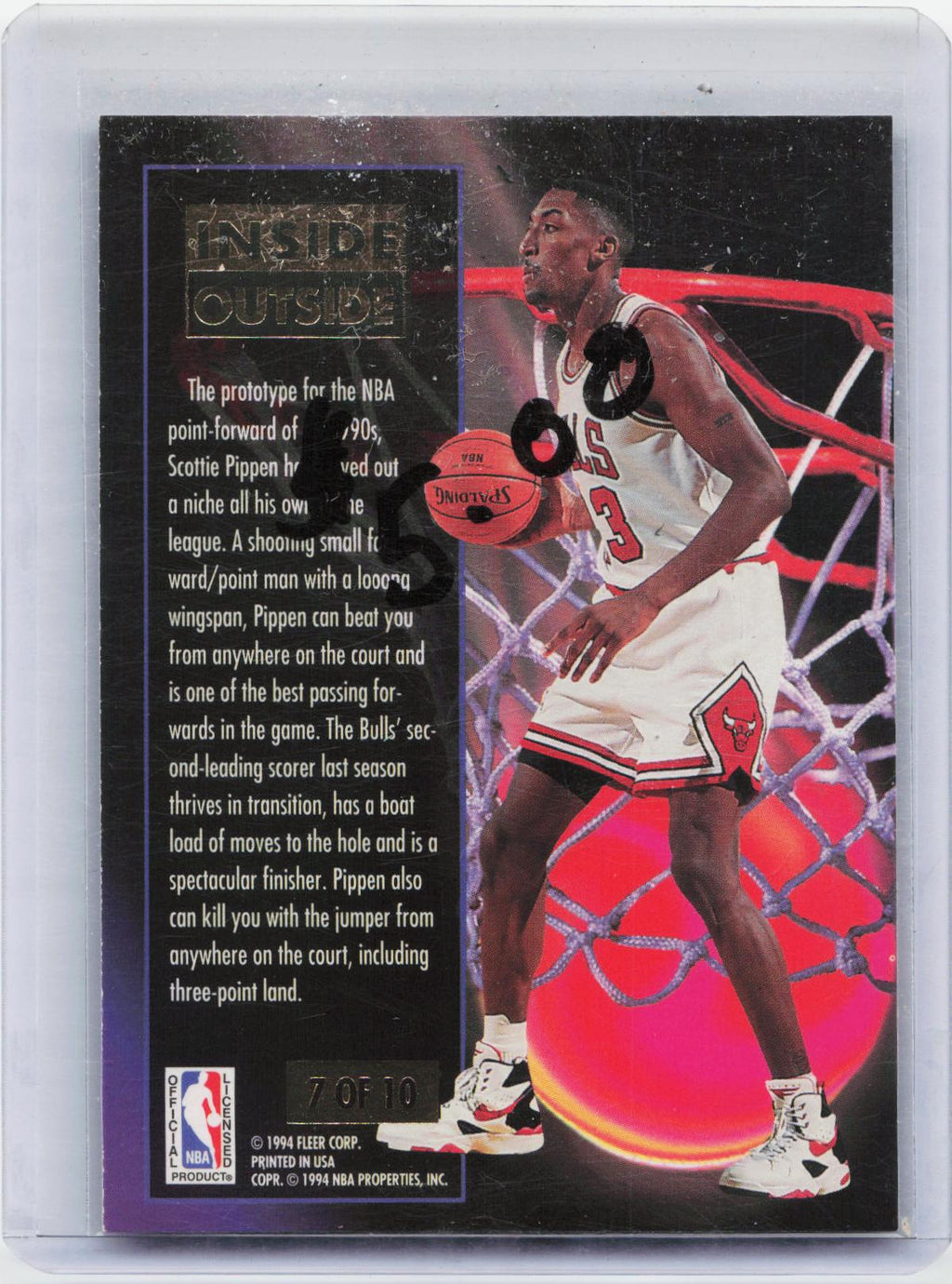 1993-94 Ultra #7 Scottie Pippen Inside Outside