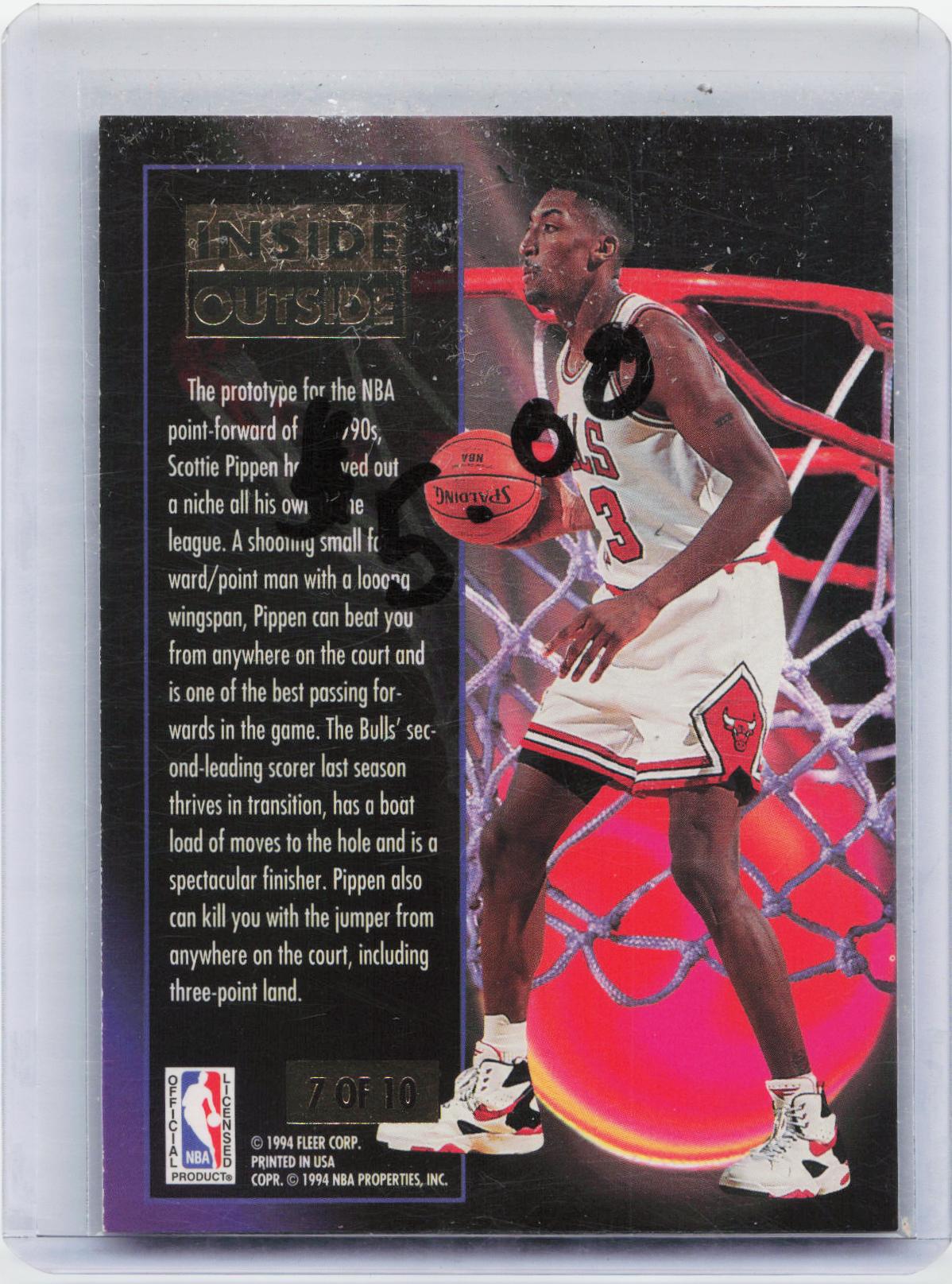 1993-94 Ultra #7 Scottie Pippen Inside Outside