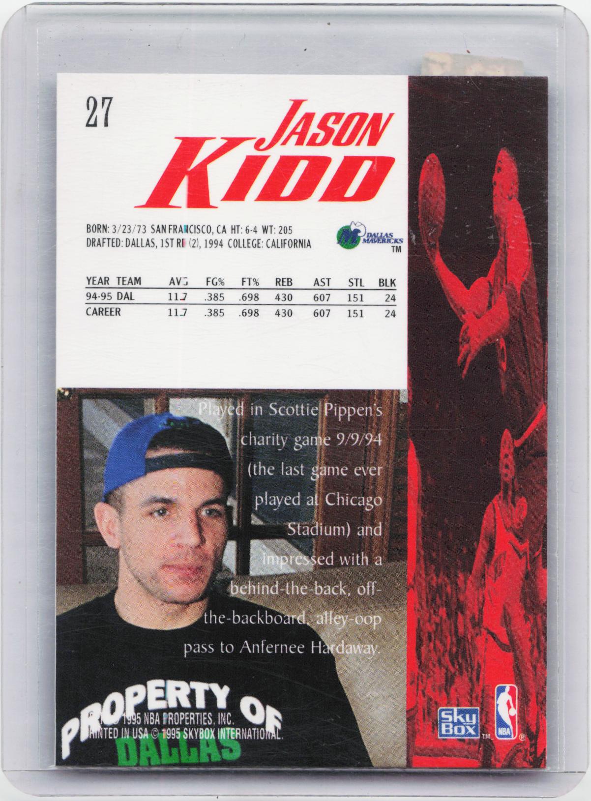 1995-96 SkyBox Premium #27 Jason Kidd