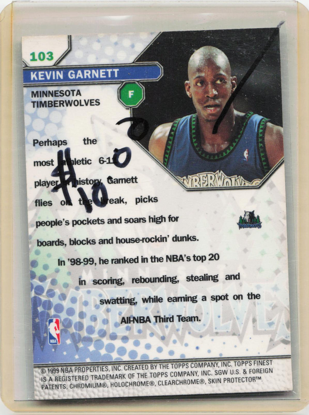 1999-00 Finest #103 Kevin Garnett