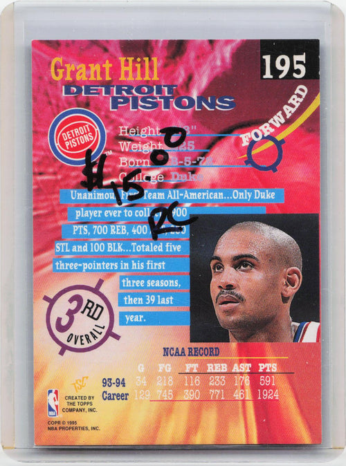 1994-95 Stadium Club #195 Grant Hill Members Only