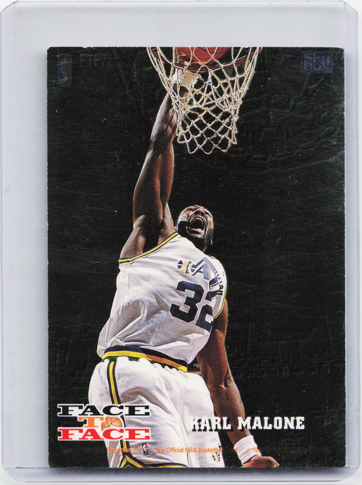 1993-94 Hoops #FTF7 Tom Gugliotta / Karl Malone Face to Face