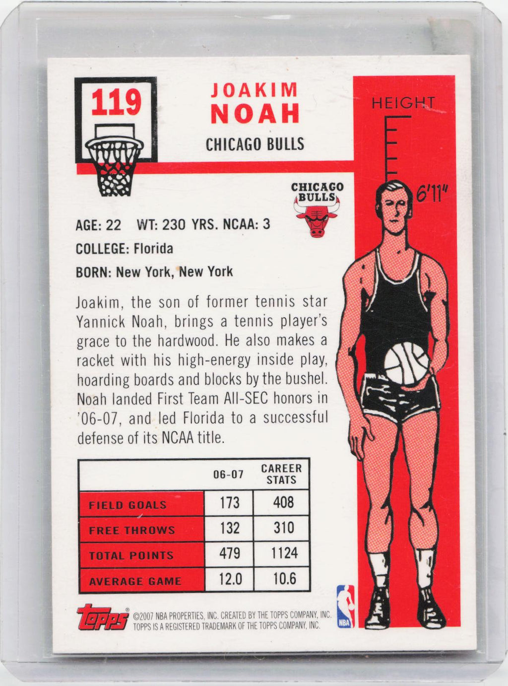 2007-08 Topps #119 Joakim Noah 1957-58 Variations