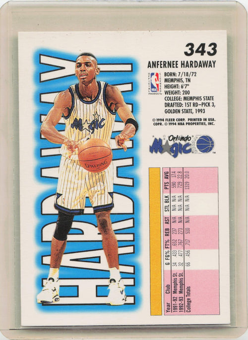 1993-94 Fleer #343 Anfernee Hardaway