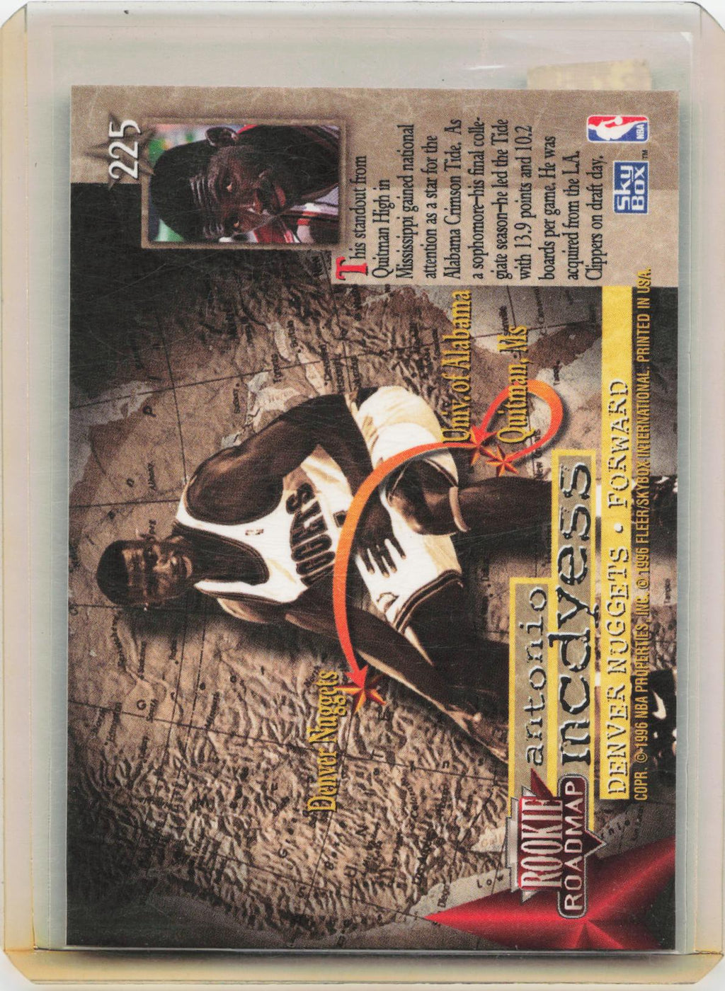 1995-96 SkyBox Premium #225 Antonio McDyess