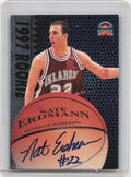 1997-98 Score Board Autographed #NNO Nate Erdmann 1997 Rookies Silver