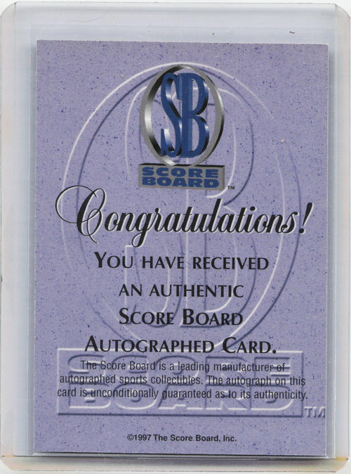 1997-98 Score Board Autographed #NNO Kiwane Garris 1997 Rookies Silver