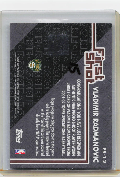 2001-02 Topps Xpectations #FS-12 Vladimir Radmanovic First Shot