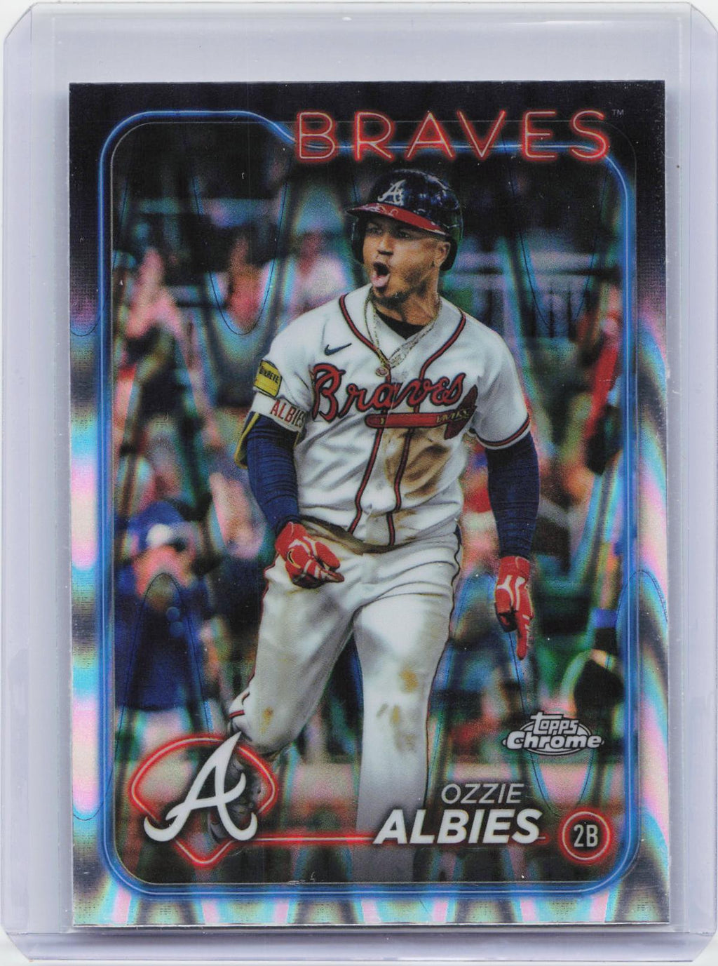 2024 Topps Chrome #9 Ozzie Albies Raywave Refractors