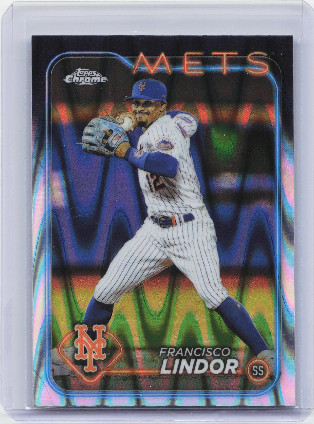 2024 Topps Chrome #137 Francisco Lindor Raywave Refractors