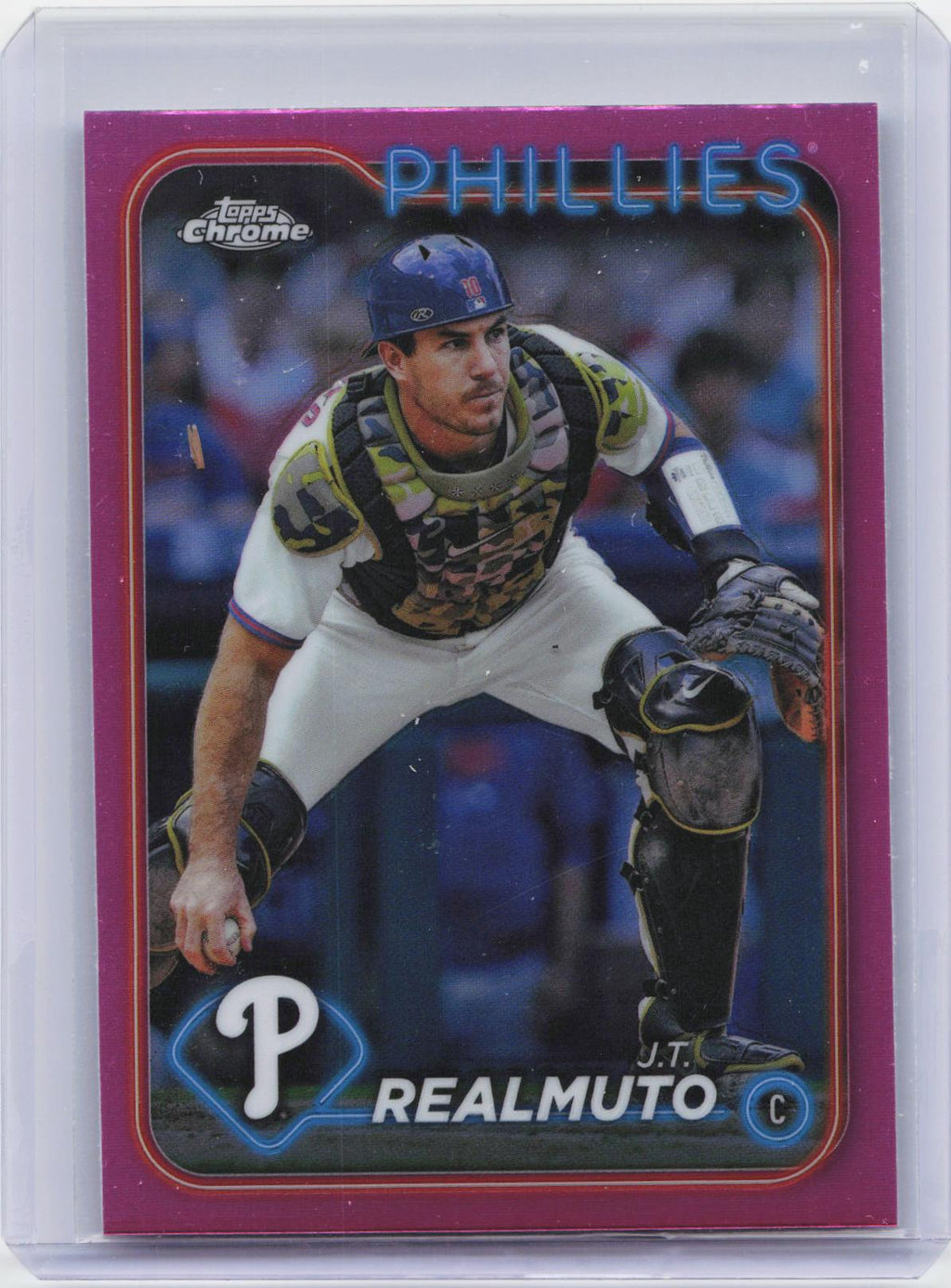 2024 Topps Chrome #261 J.T. Realmuto Pink Refractors