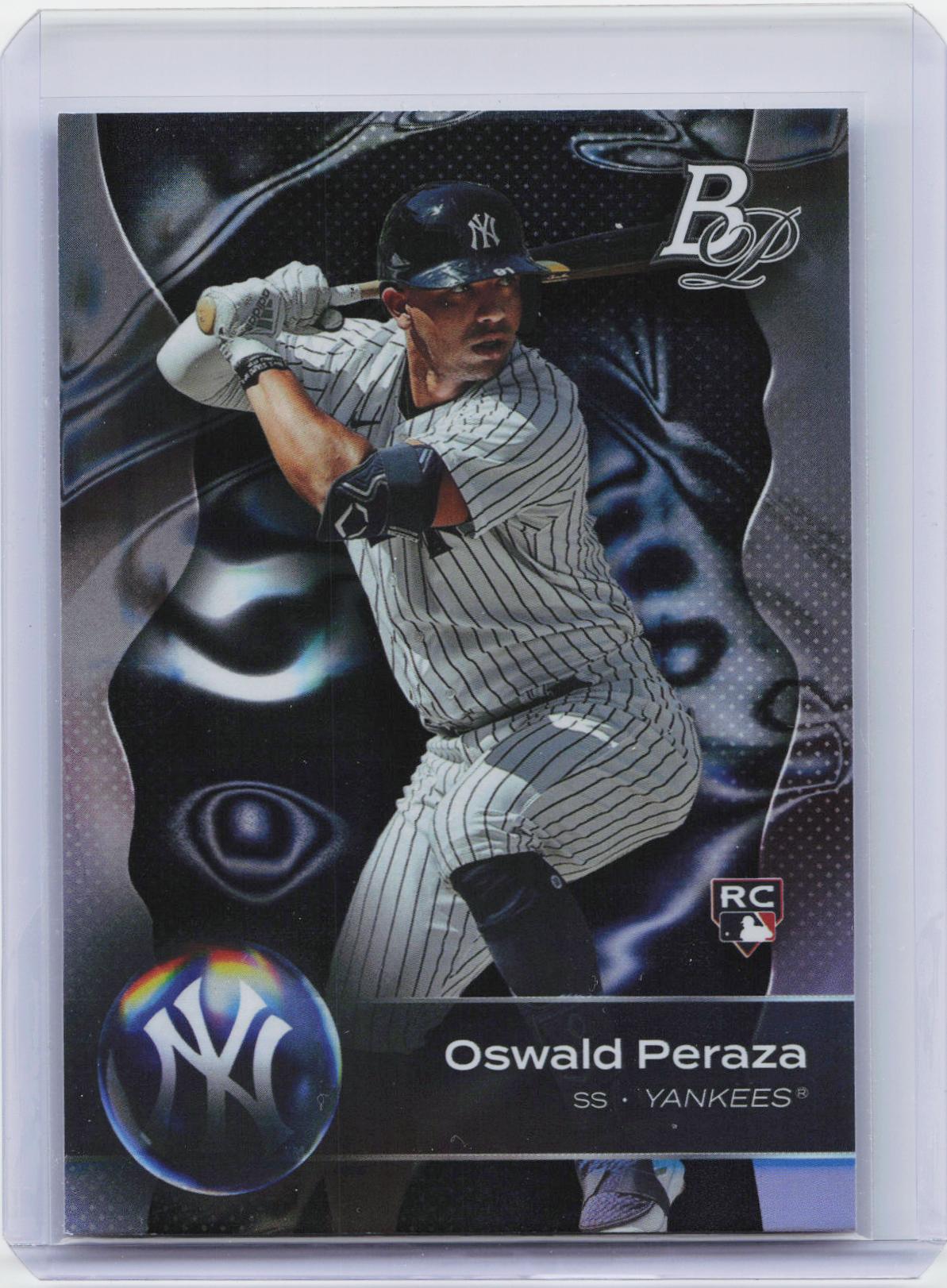2023 Bowman Platinum #57 Oswald Peraza Ice Foil