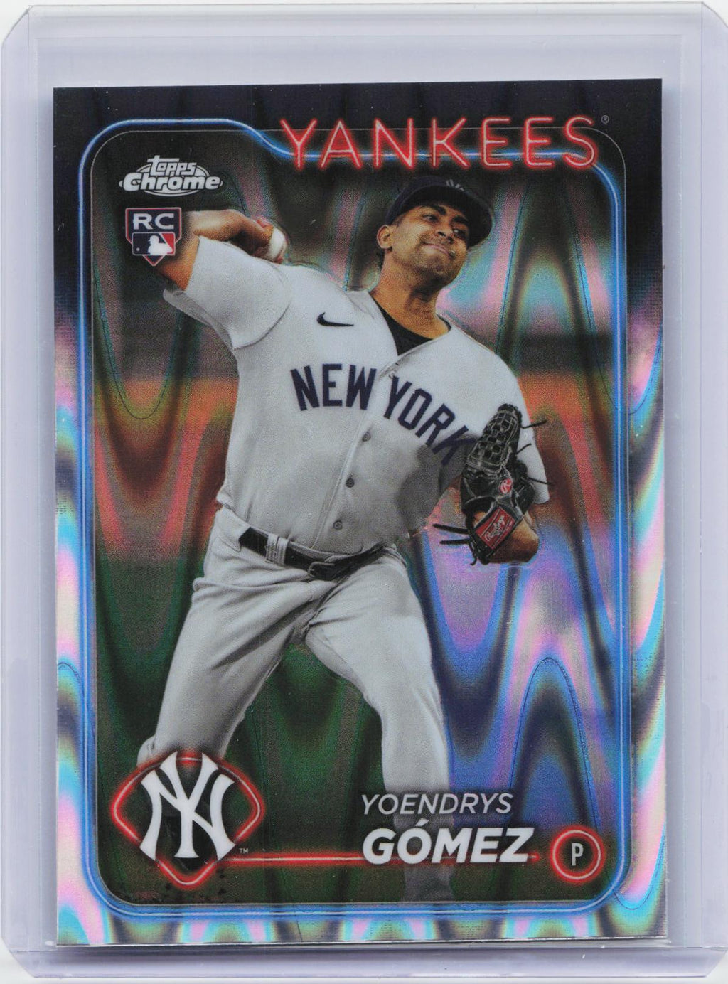 2024 Topps Chrome #160 Yoendrys Gómez Raywave Refractors