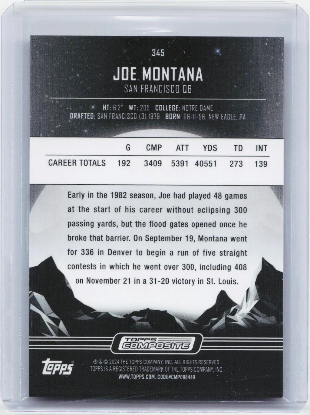 2023 Topps Composite #345 Joe Montana