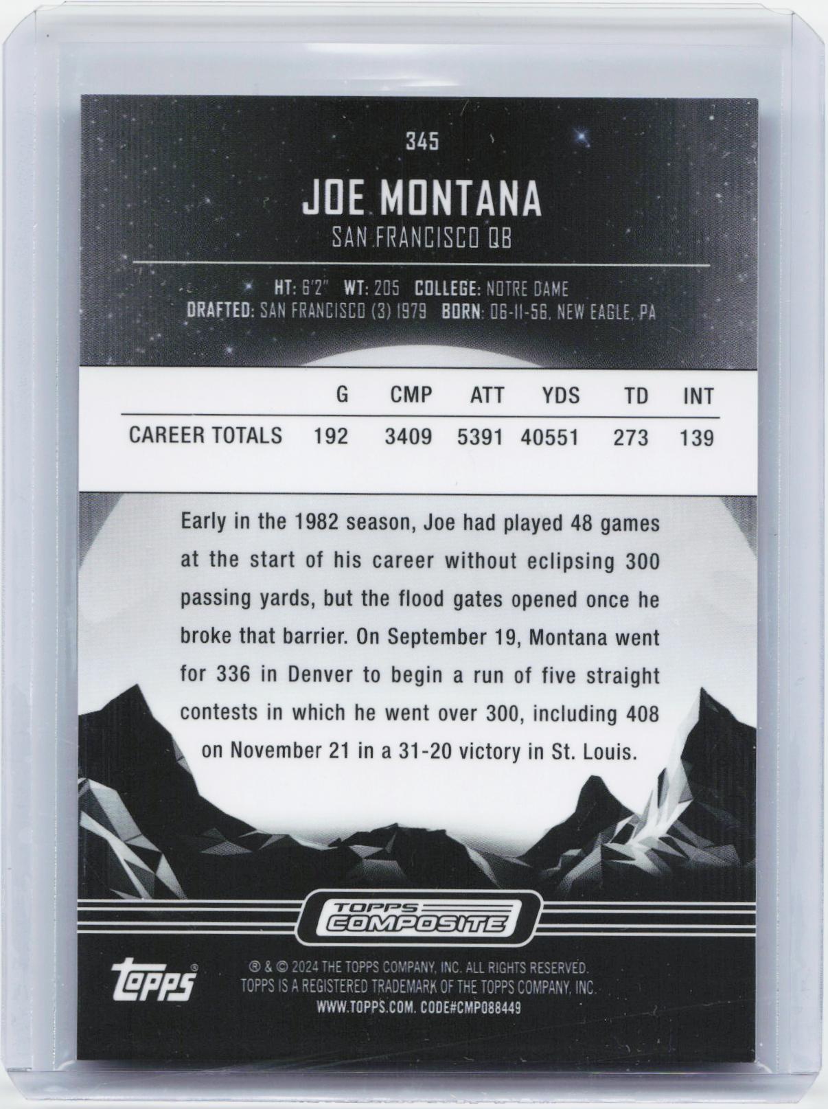 2023 Topps Composite #345 Joe Montana