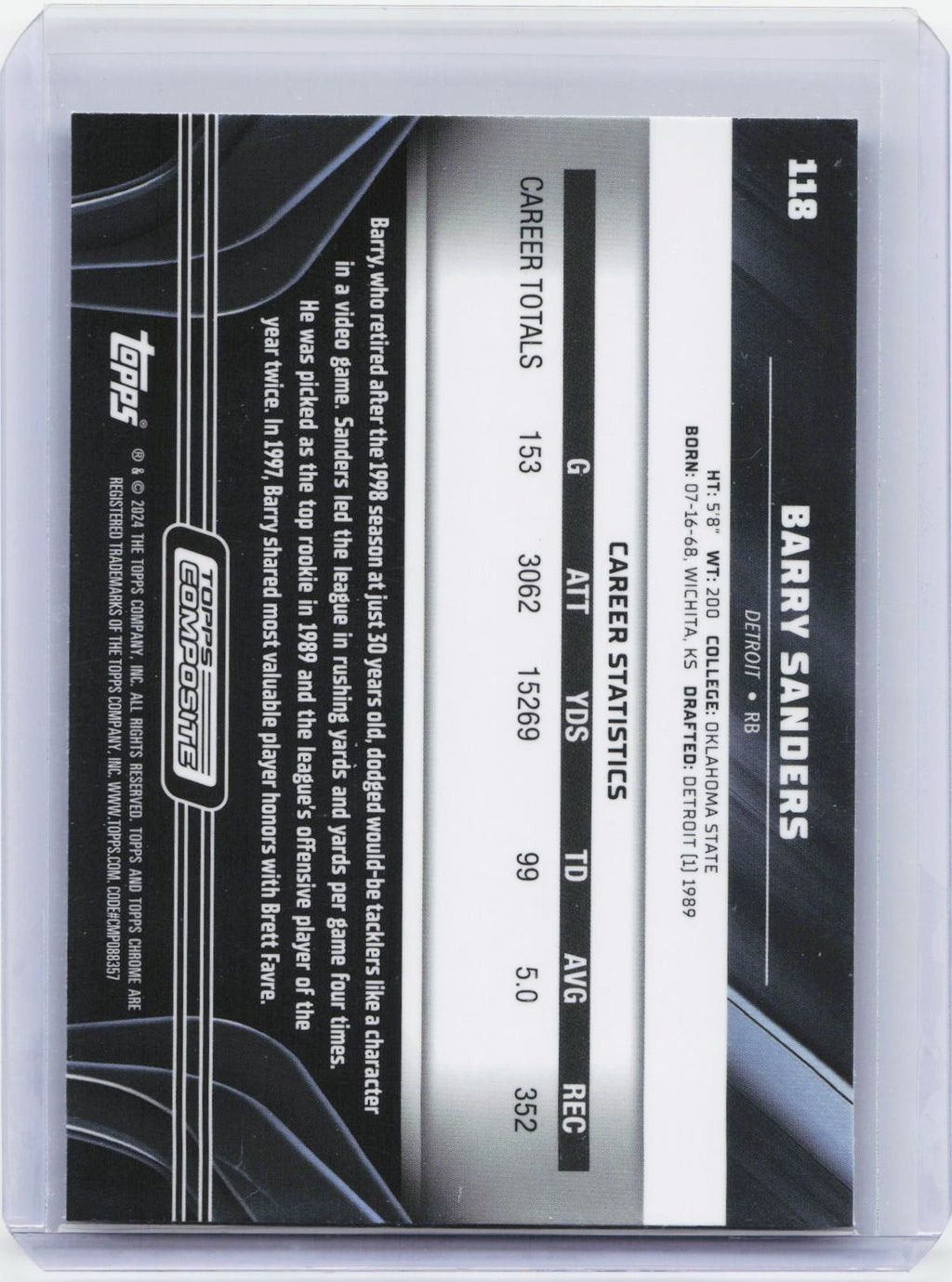 2023 Topps Composite #118 Barry Sanders
