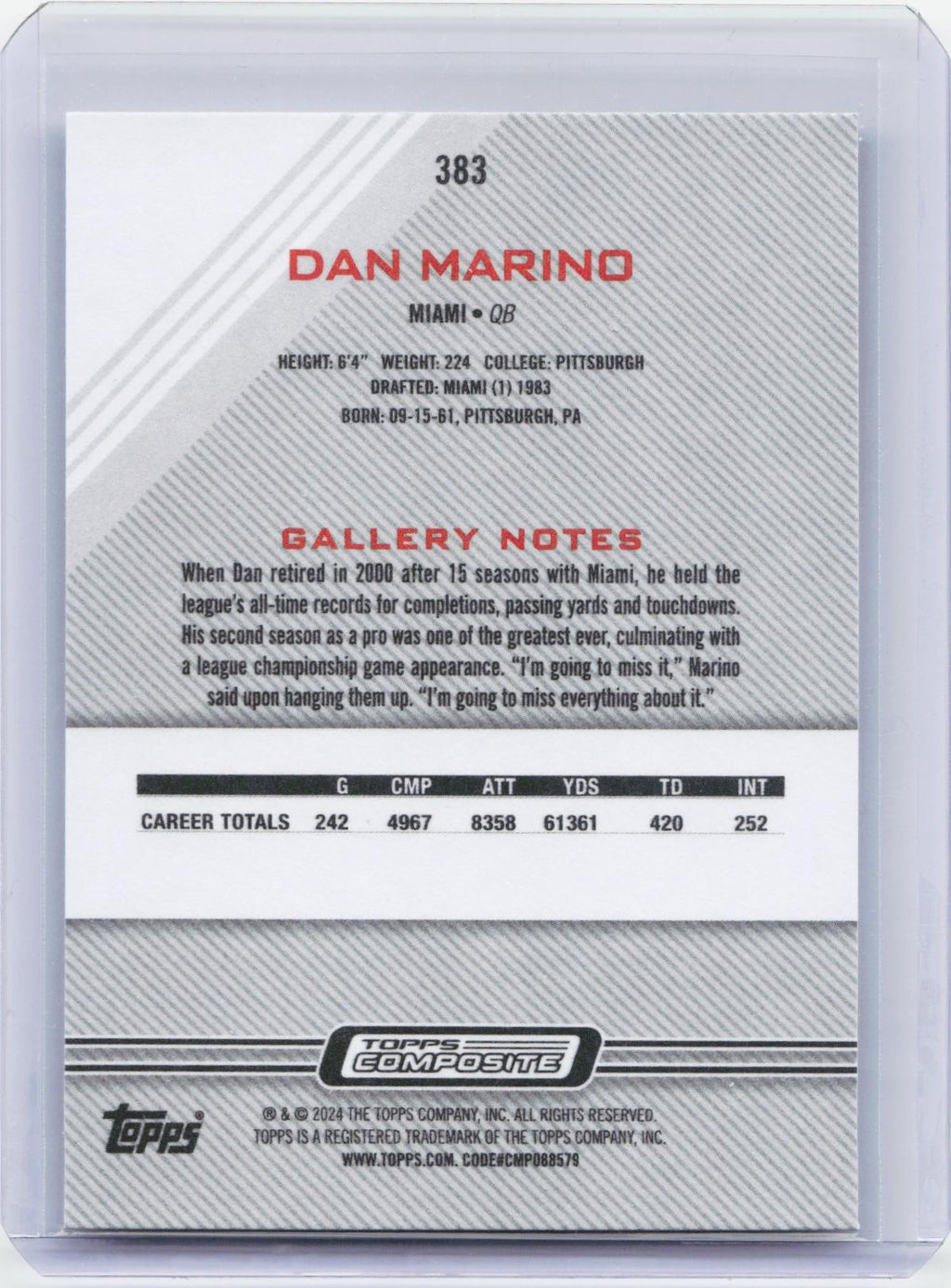 2023 Topps Composite #383 Dan Marino