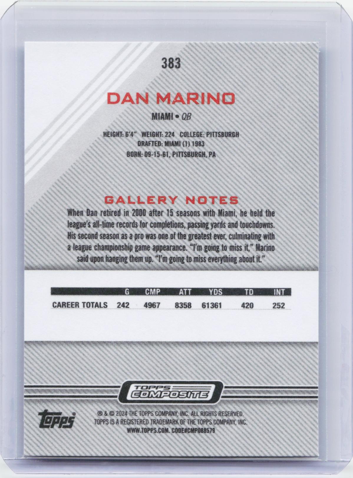 2023 Topps Composite #383 Dan Marino