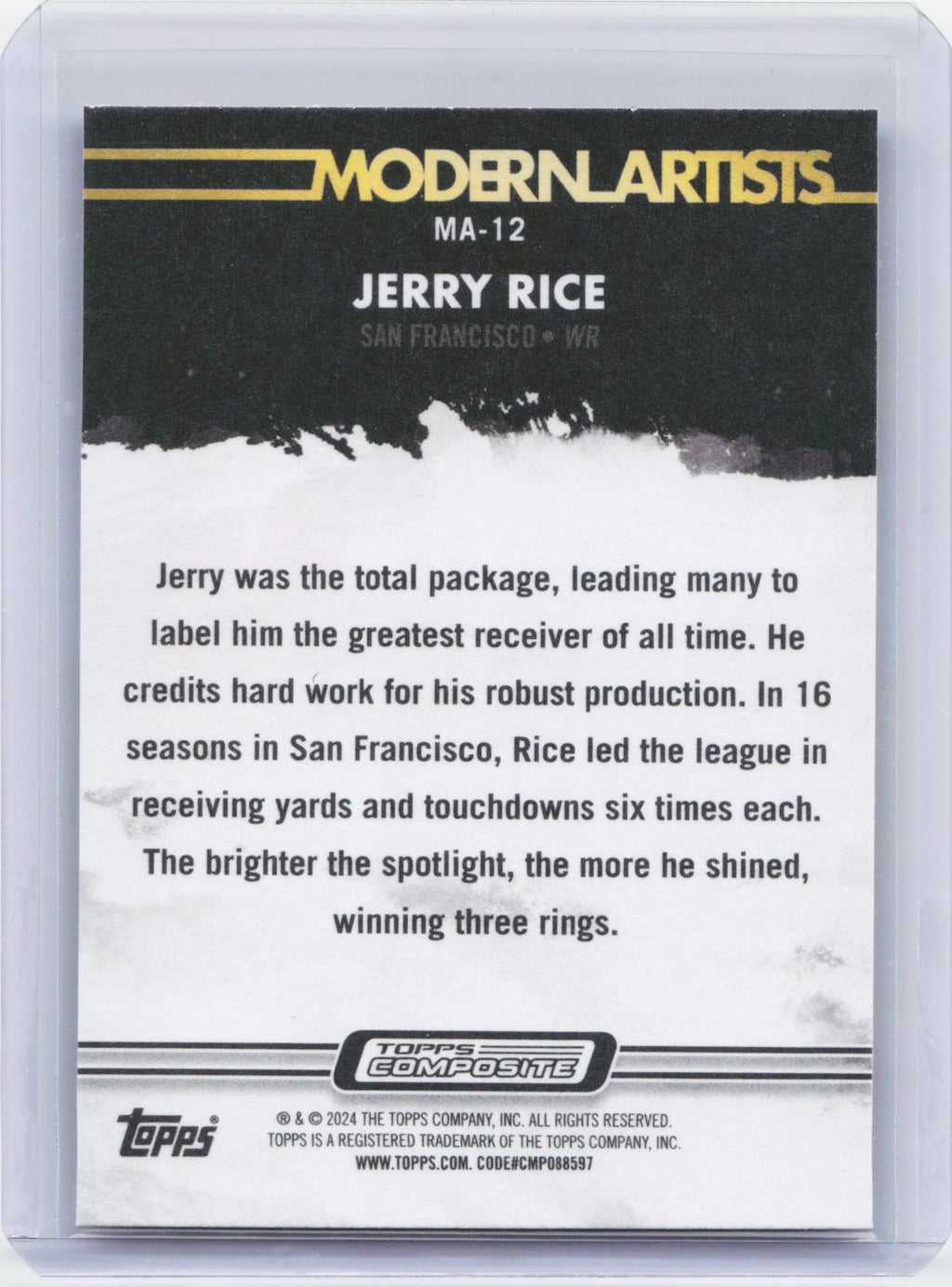 2023 Topps Composite #MA-12 Jerry Rice Modern Artists
