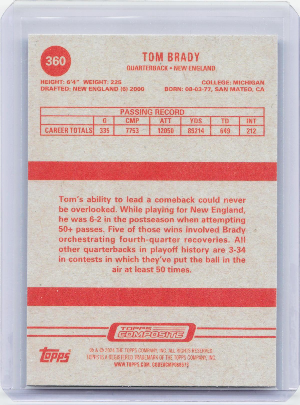 2023 Topps Composite #360 Tom Brady
