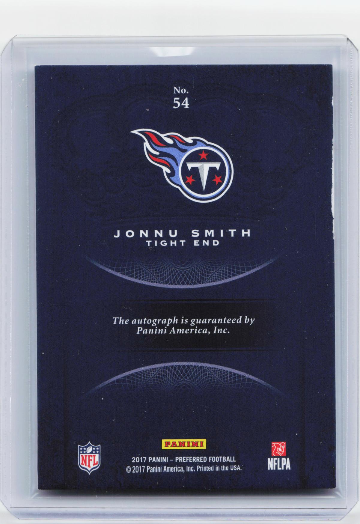 2017 Panini Crown Royale #54 Jonnu Smith Rookie Autographs