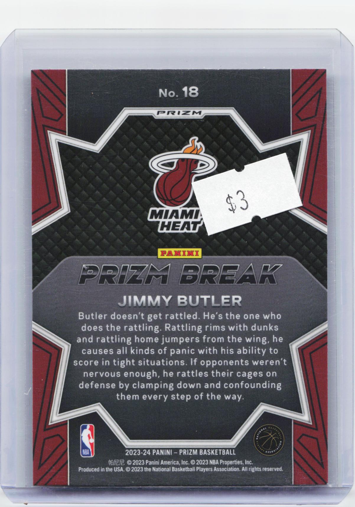 2017-18 Panini Prizm #84 Jimmy Butler Prizms Fast Break