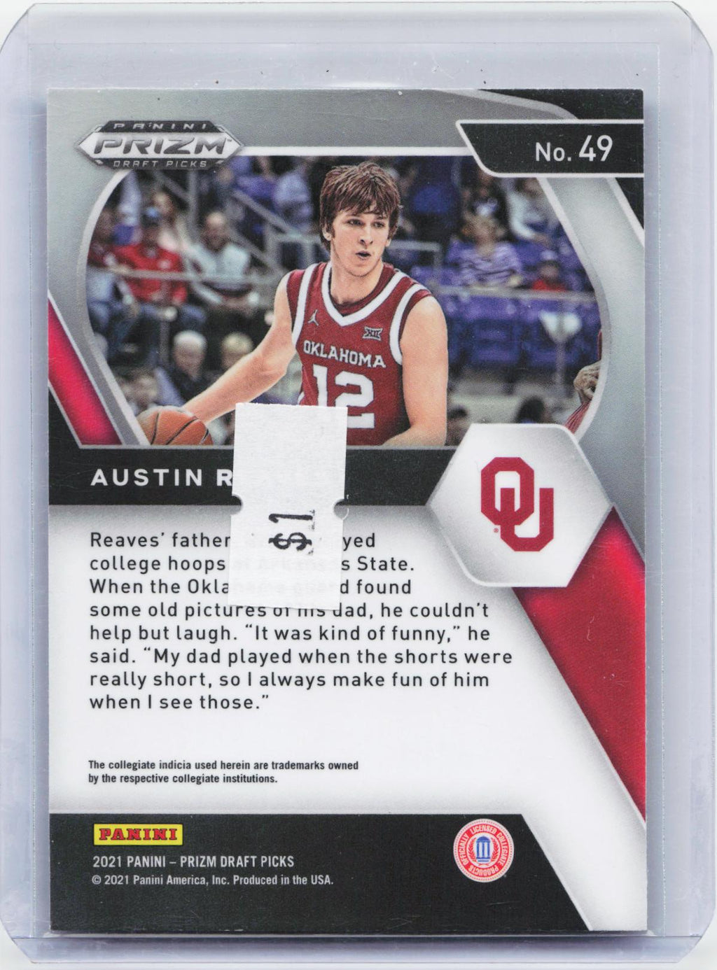 2021 Panini Prizm Draft Picks #49 Austin Reaves