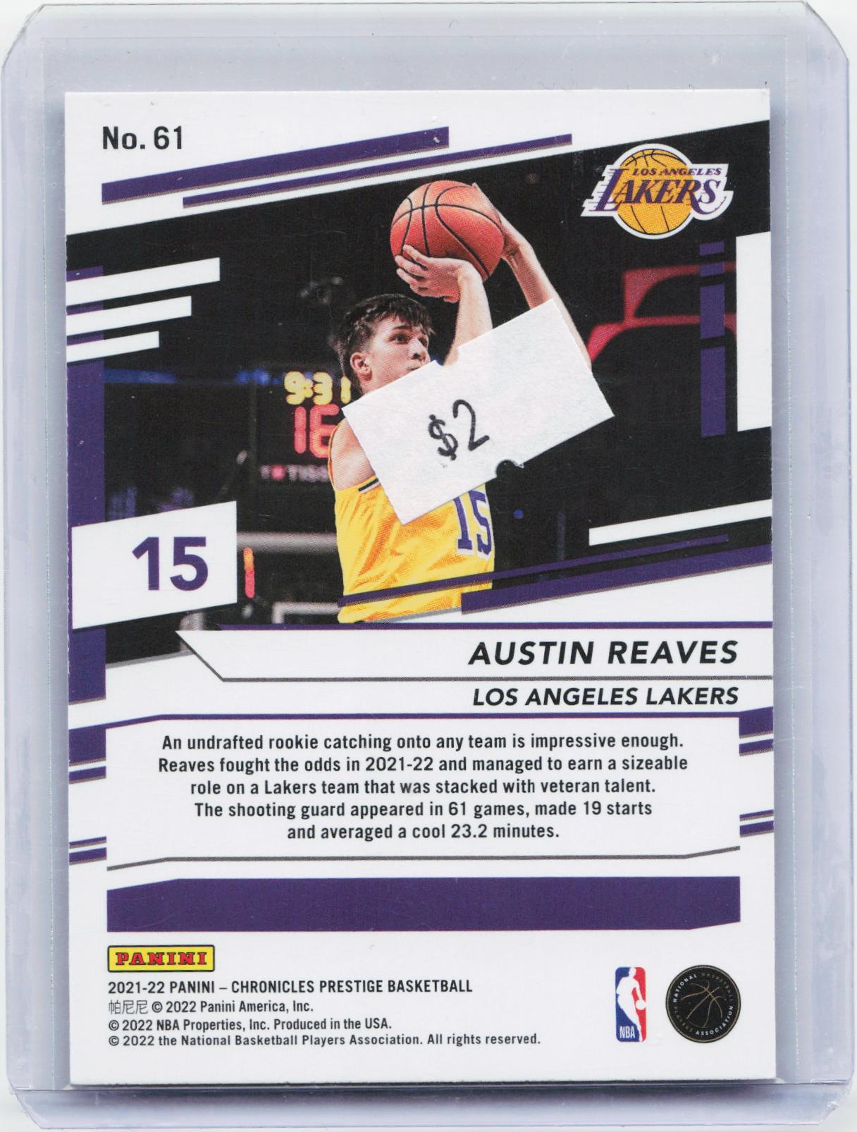 2021-22 Panini Chronicles #61 Austin Reaves