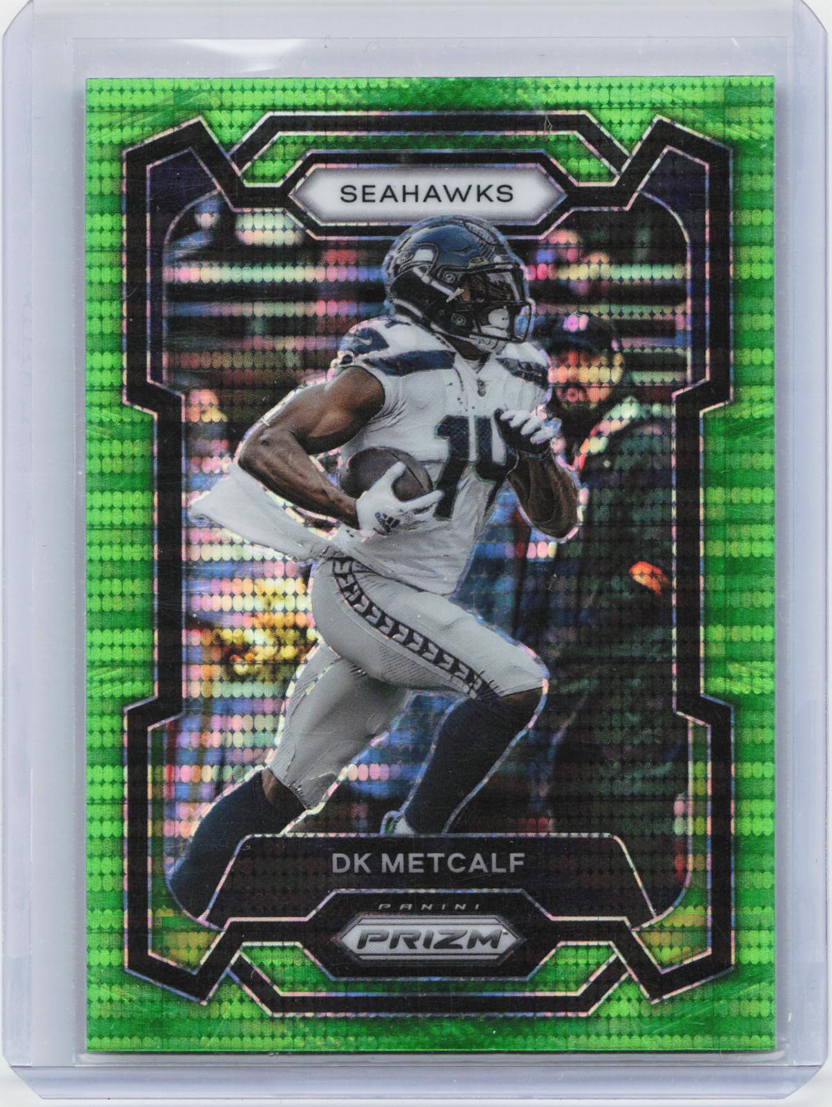 2023 Panini Prizm #257 DK Metcalf Neon Green Pulsar