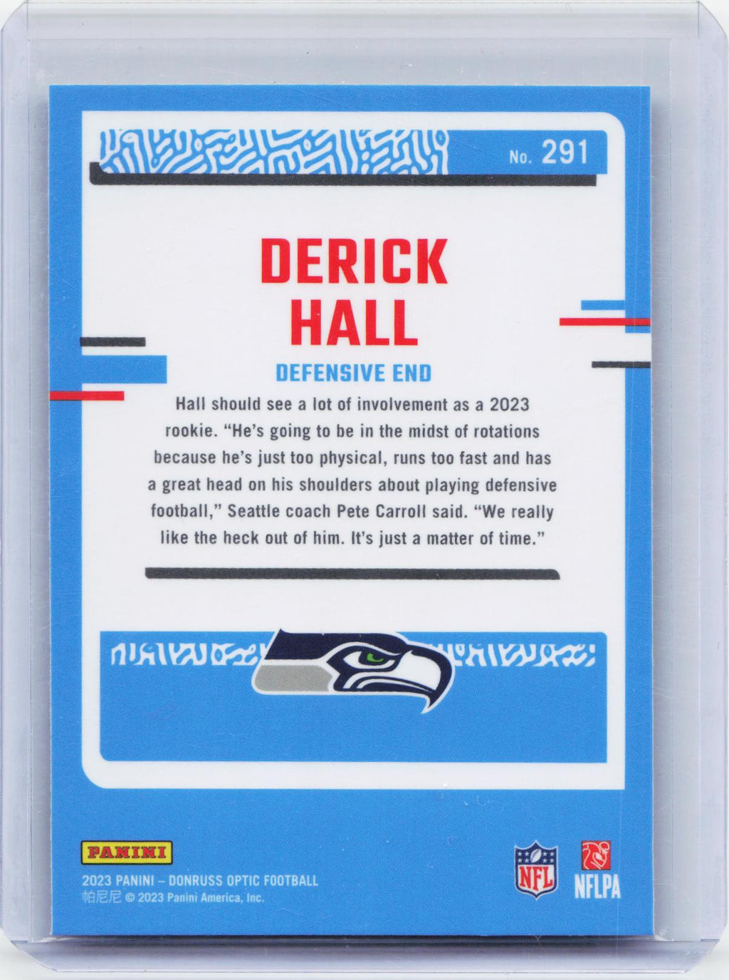 2023 Donruss Optic #291 Derick Hall