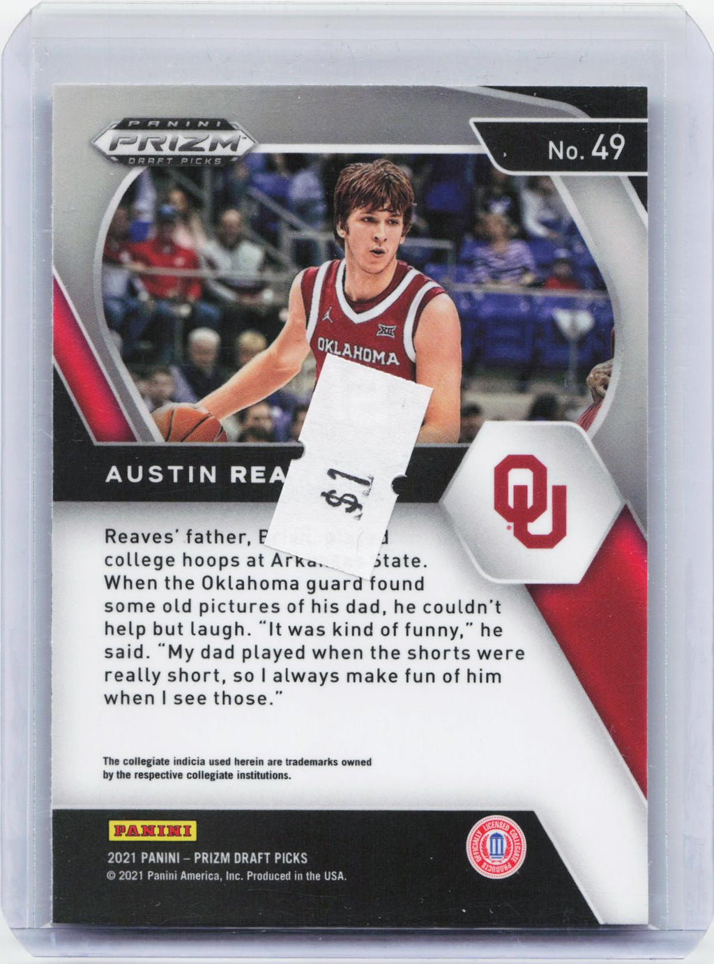 2021 Panini Prizm Draft Picks #49 Austin Reaves