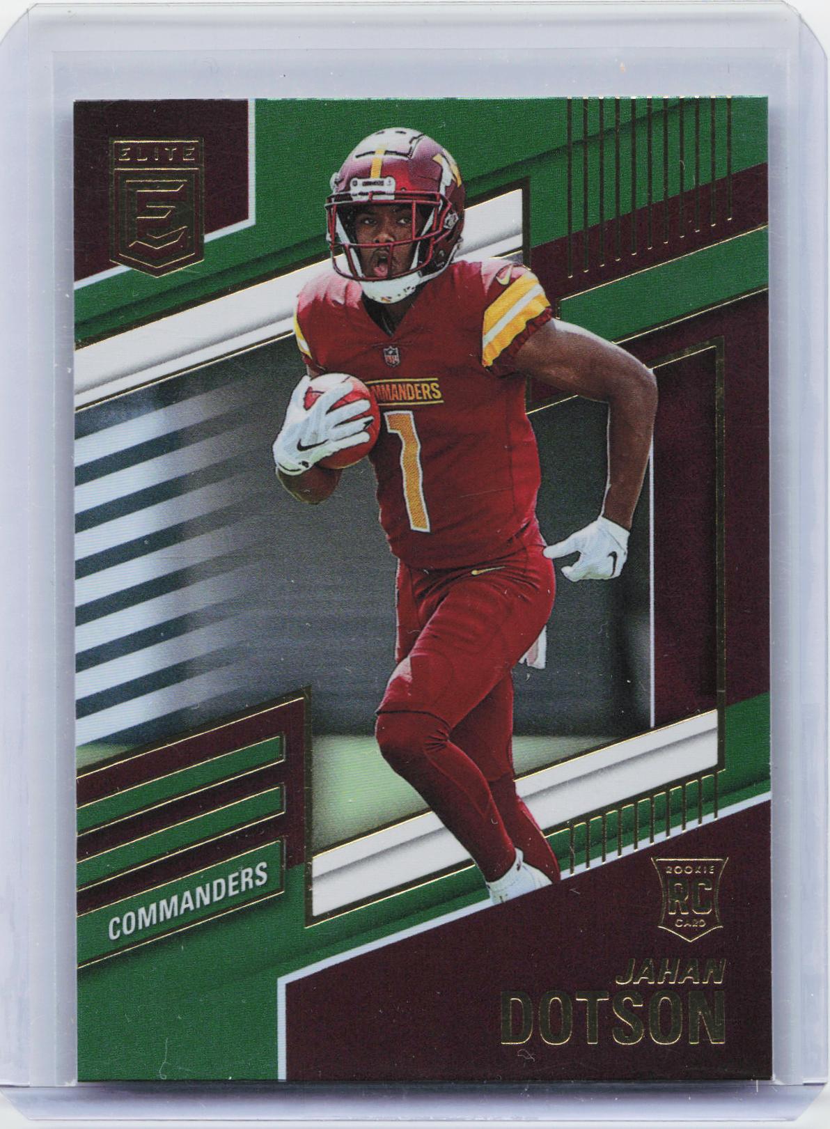 2022 Donruss Elite #123 Jahan Dotson Green