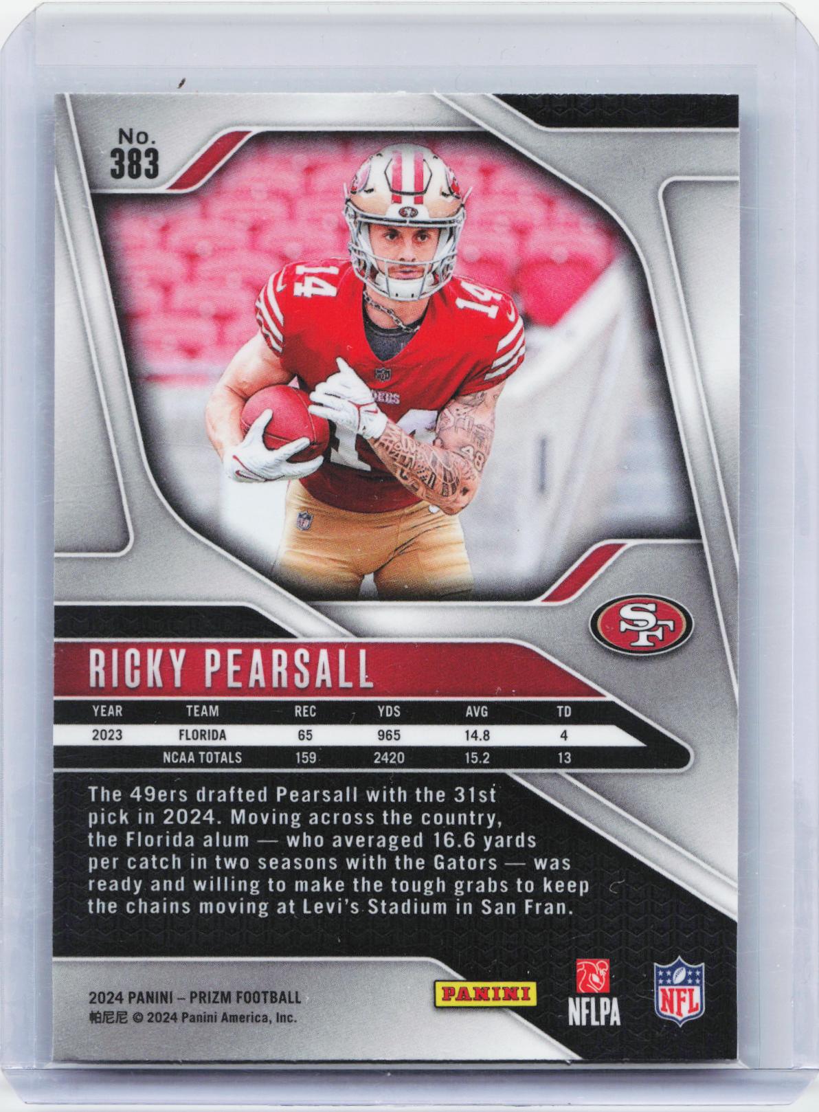 2024 Panini Prizm #383 Ricky Pearsall