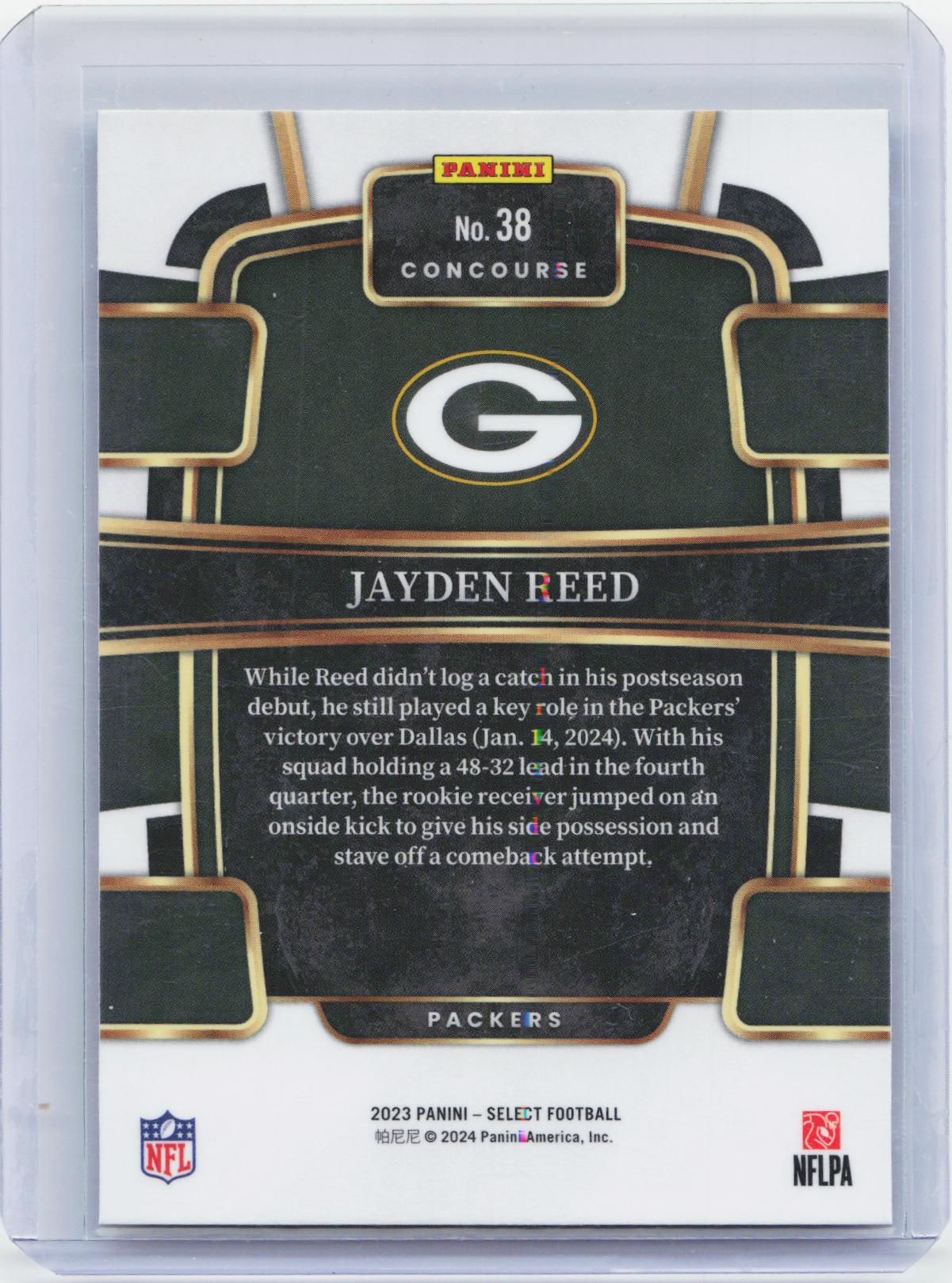 2023 Panini Select #38 Jayden Reed