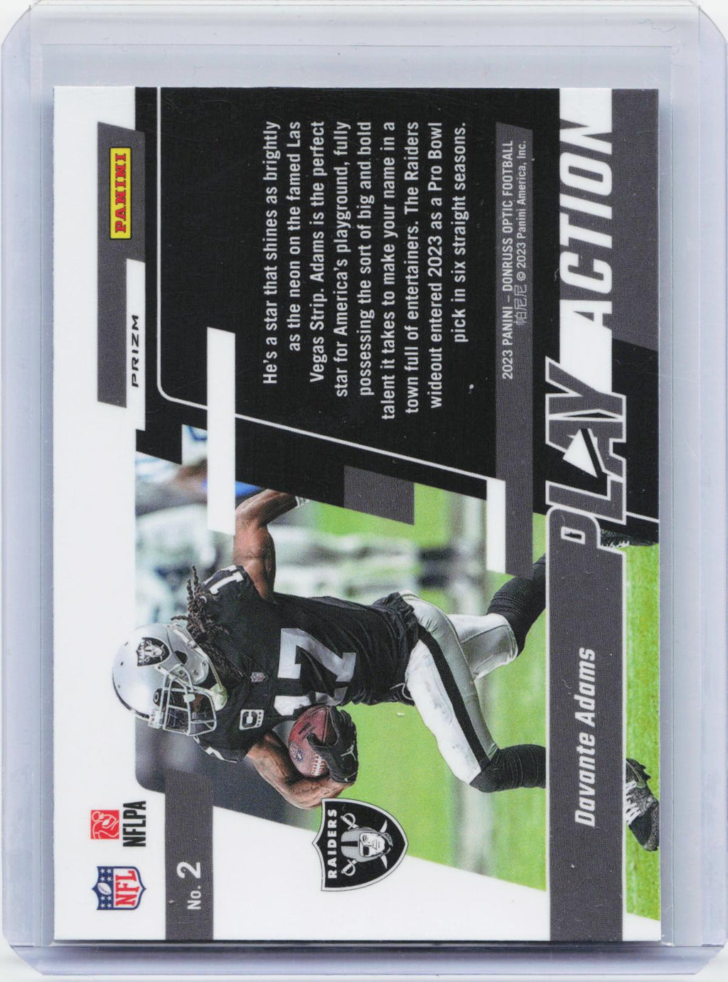 2023 Donruss Optic #2 Davante Adams Play Action