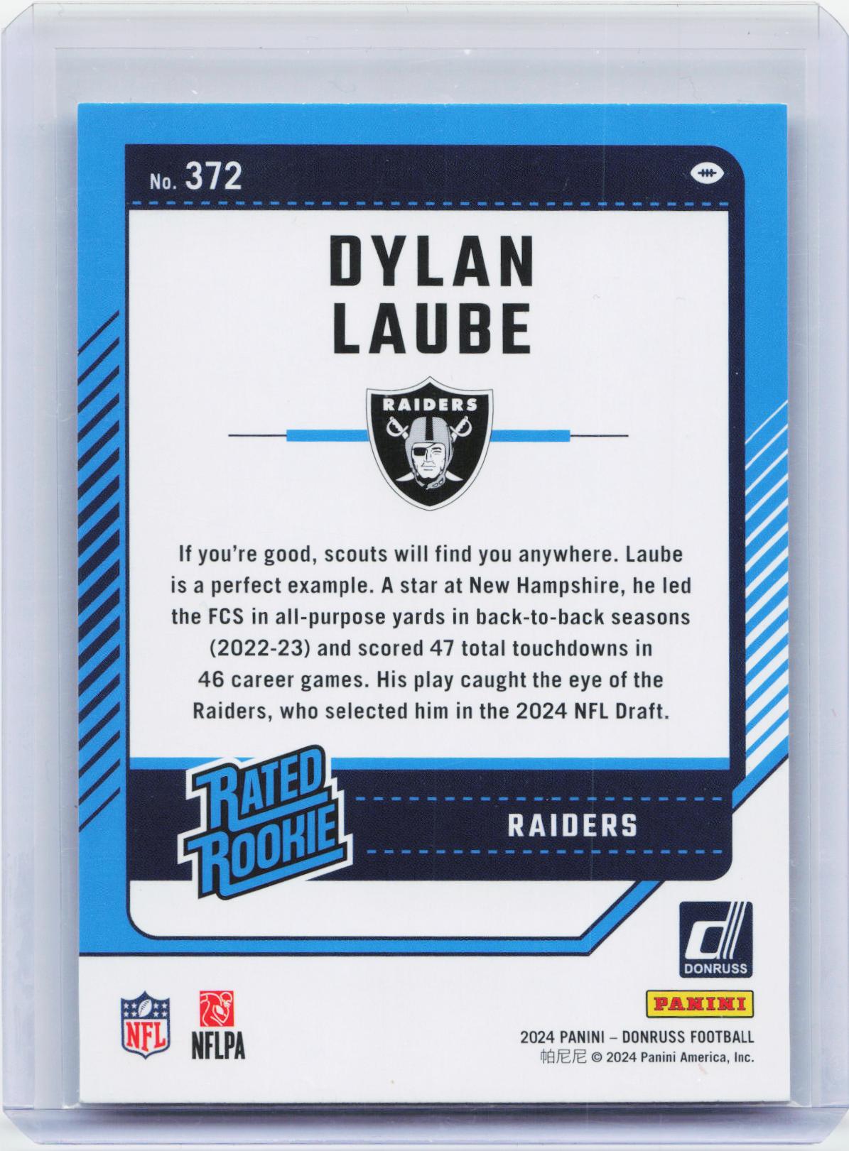 2024 Donruss #372 Dylan Laube