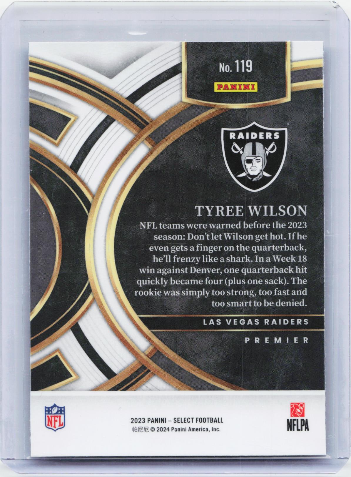 2023 Panini Select #119 Tyree Wilson