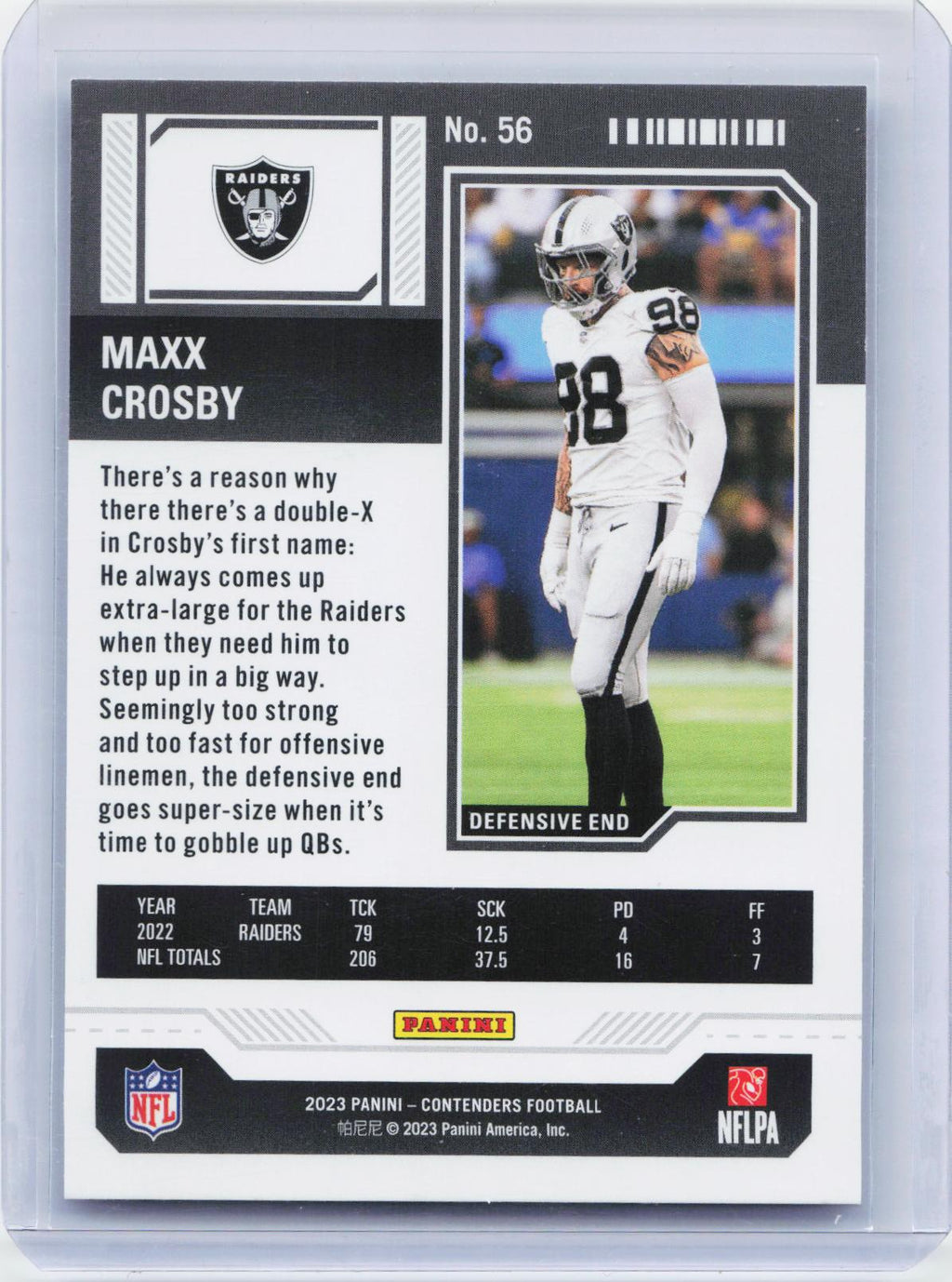 2023 Panini Contenders #56 Maxx Crosby Retail