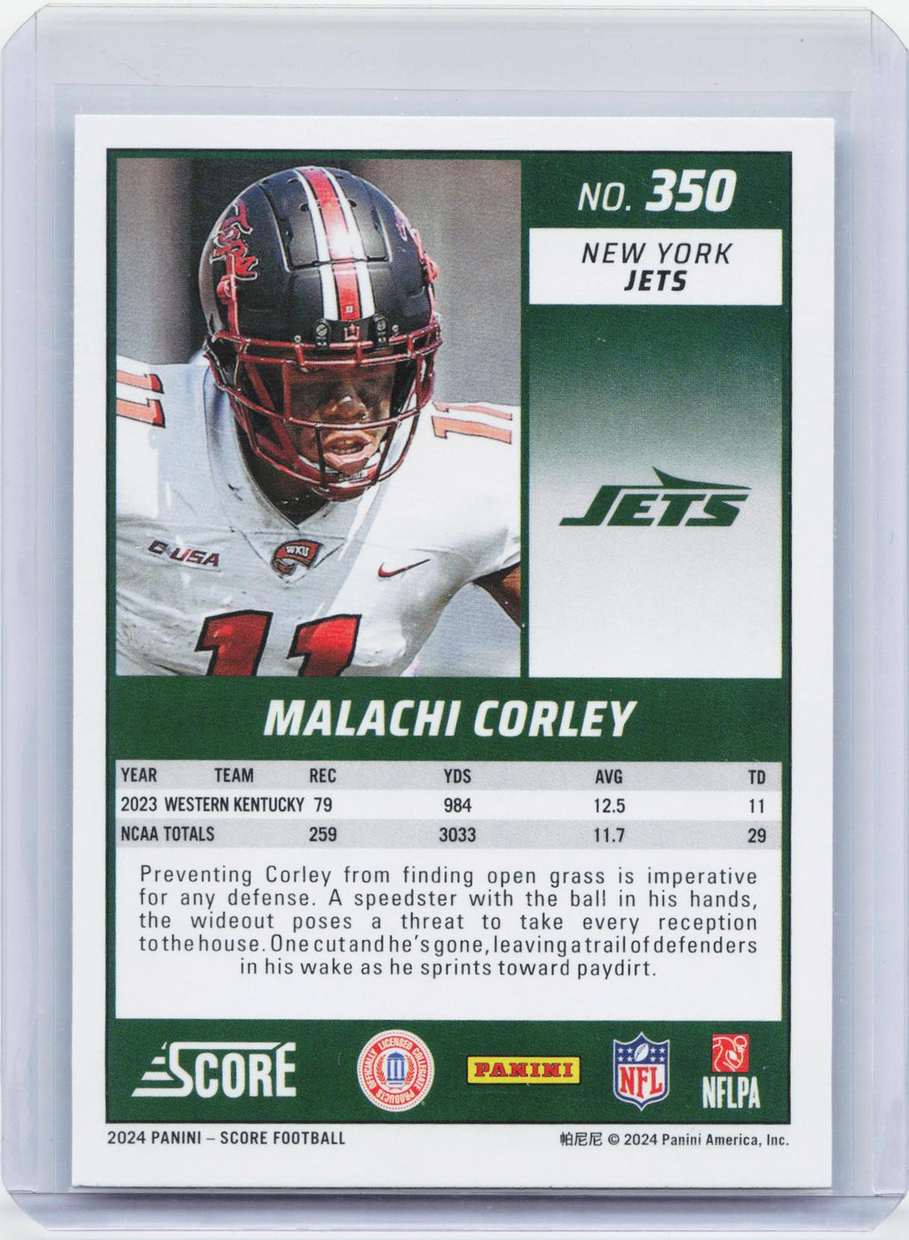 2024 Score #350 Malachi Corley