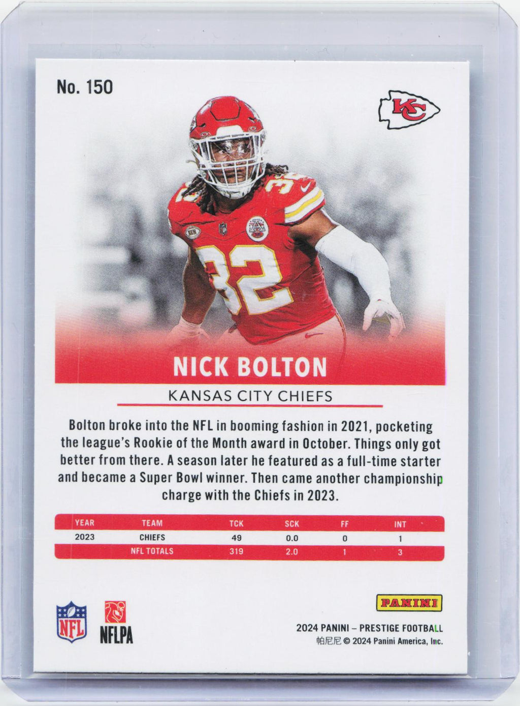2024 Panini Prestige #150 Nick Bolton Galaxy Xtra Points