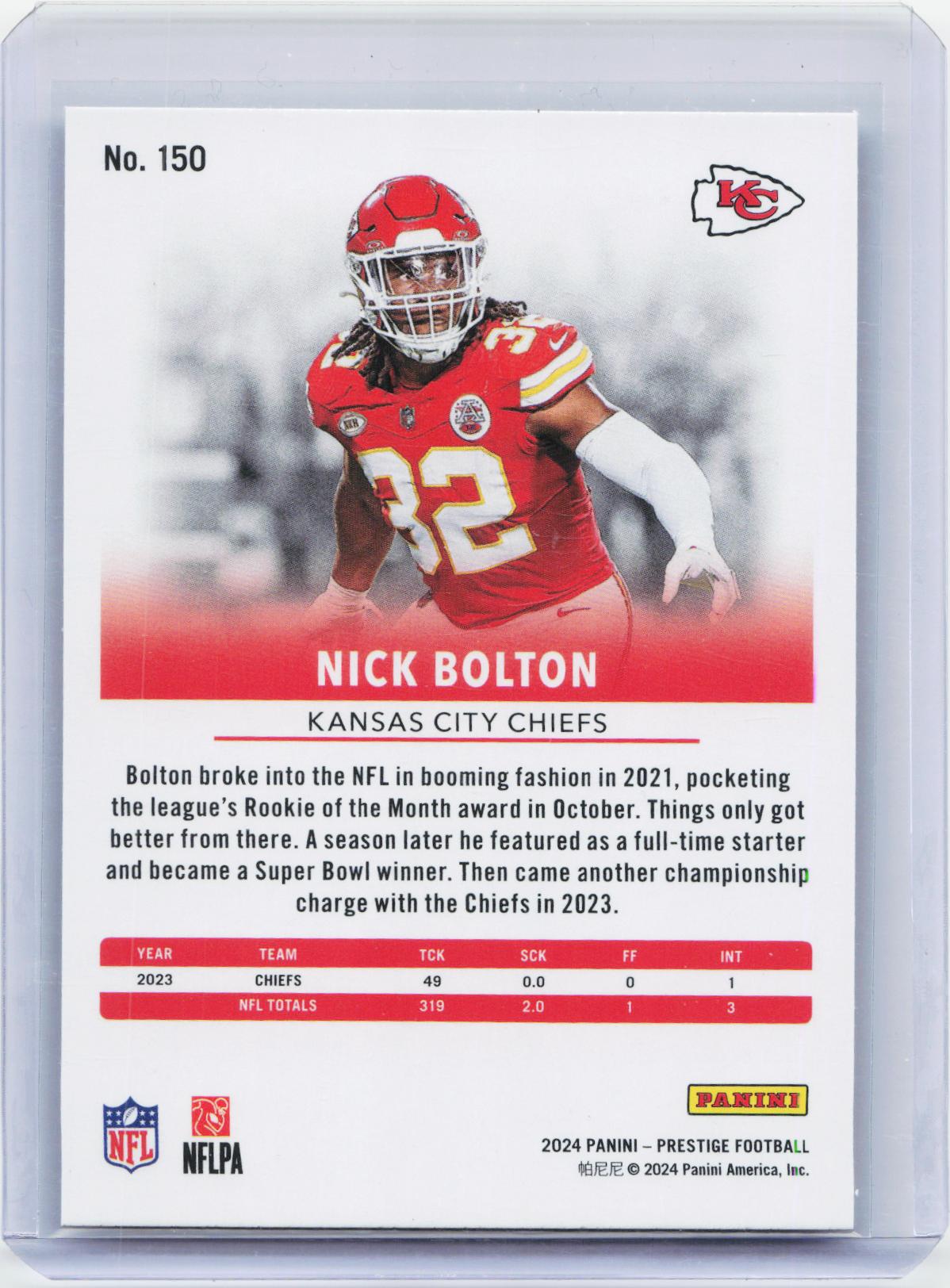 2024 Panini Prestige #150 Nick Bolton Galaxy Xtra Points