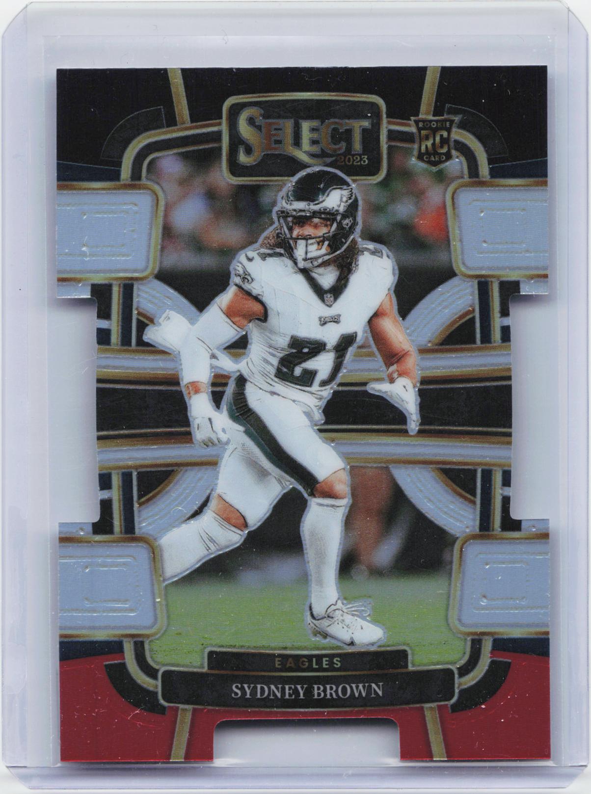2023 Panini Select #80 Sydney Brown Black and Red Prizms Die Cuts