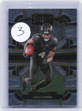 2024 Panini Select #401 Zay Flowers The Sporting News banner on the back