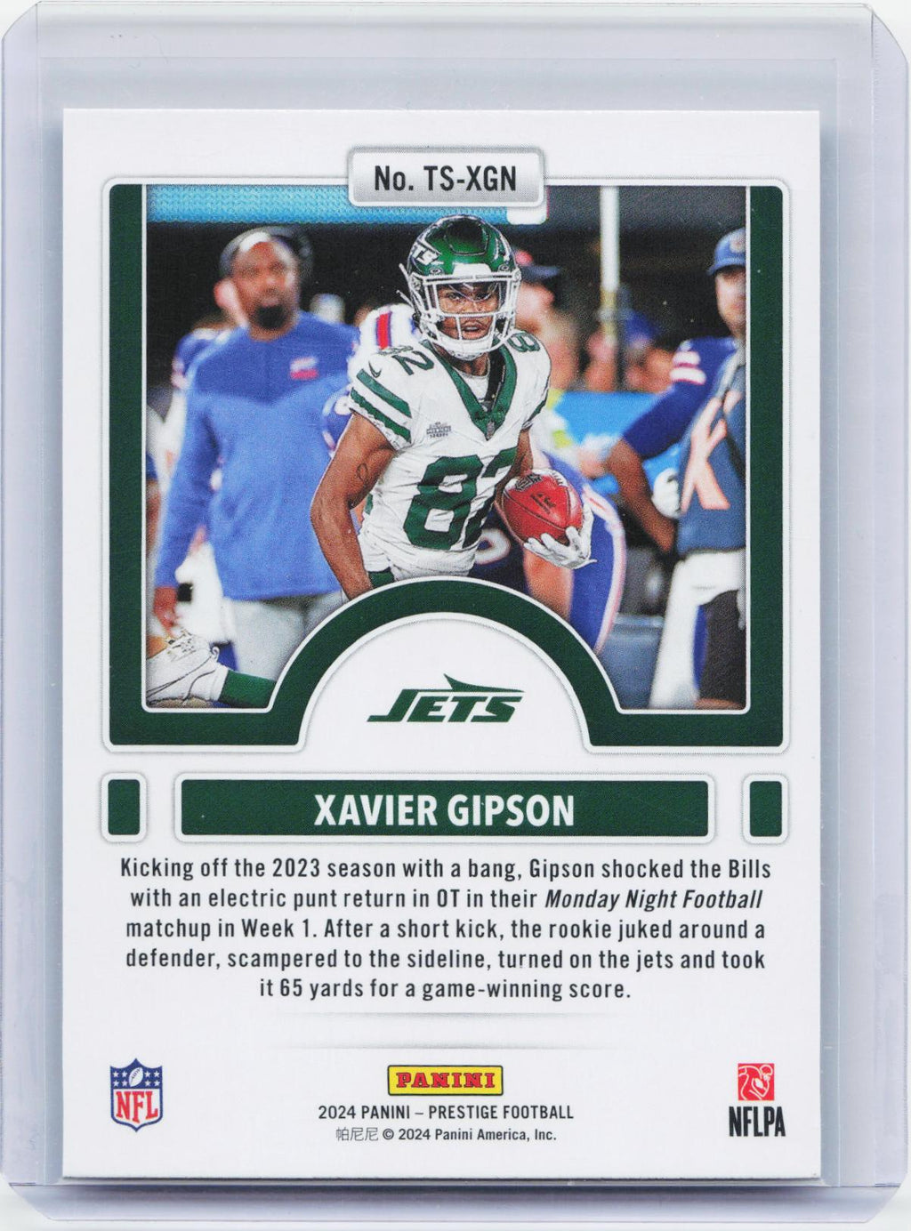 2024 Panini Prestige #TS-XGN Xavier Gipson Time Stamped