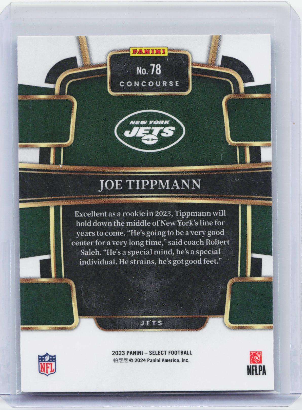 2023 Panini Select #78 Joe Tippmann