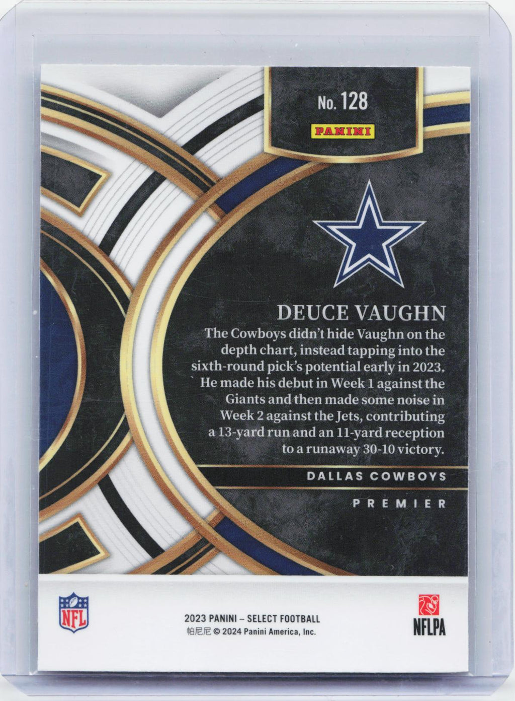 2023 Panini Select #128 Deuce Vaughn