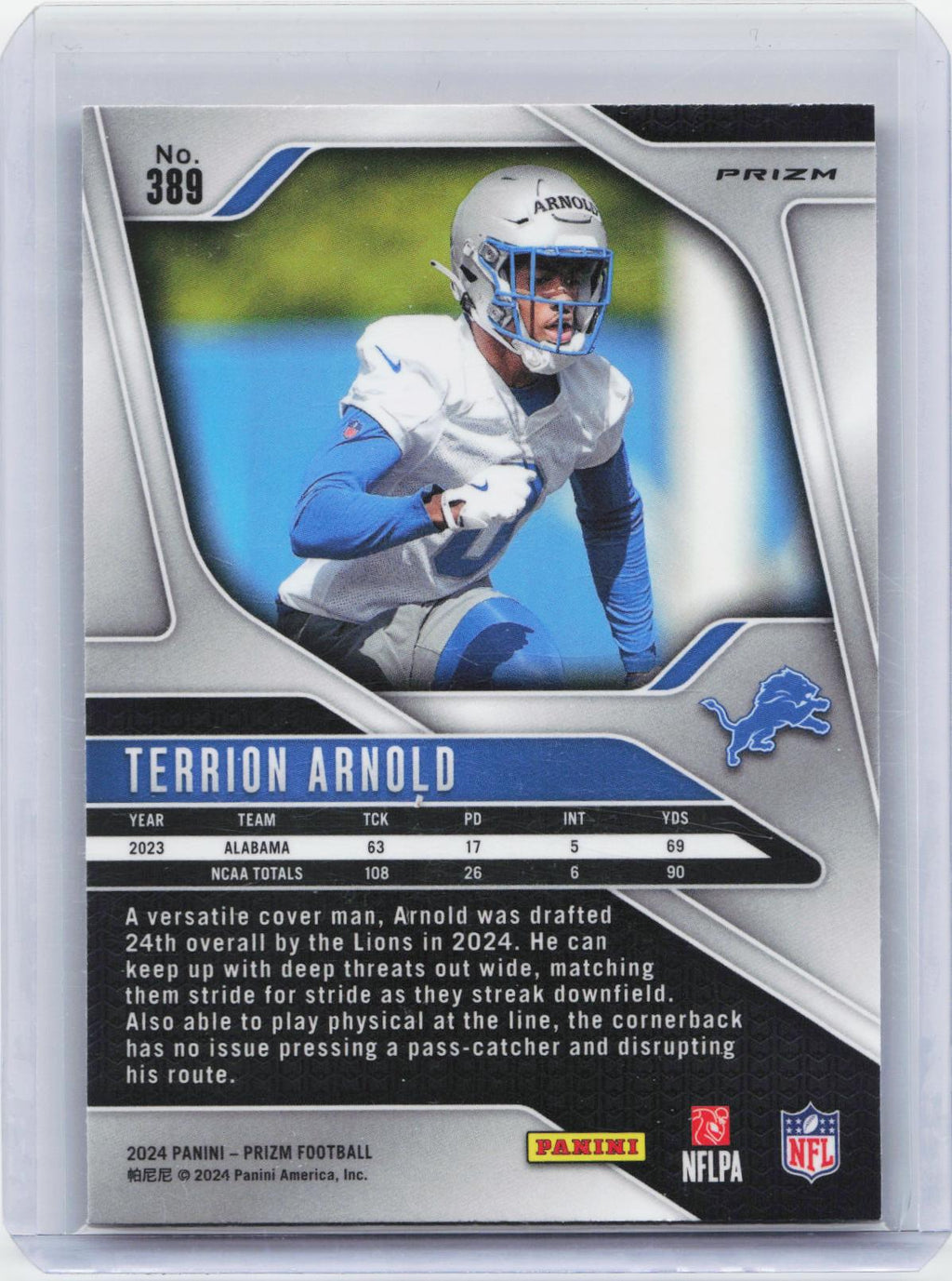 2024 Panini Prizm #389 Terrion Arnold Lazer